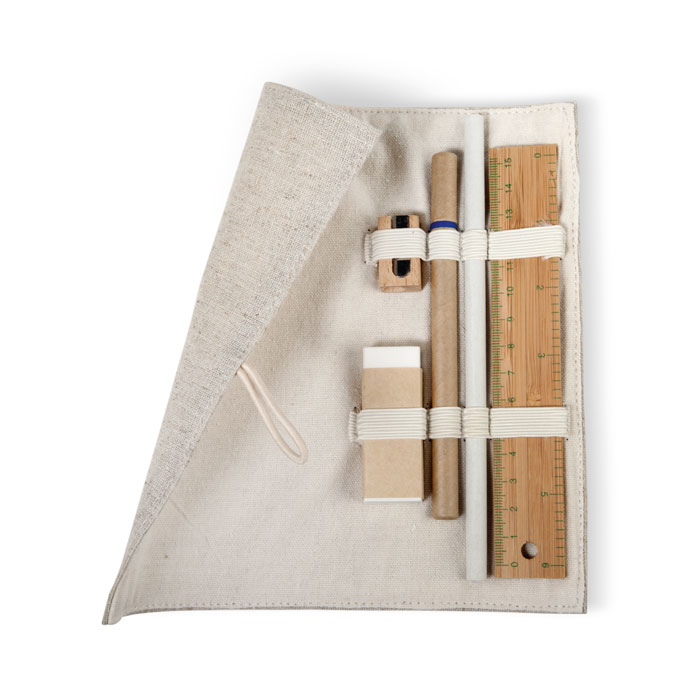 ECOSET - Set d'écriture,pochette coton