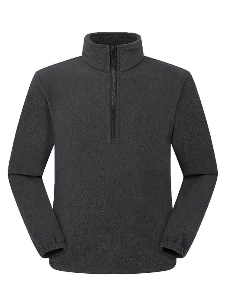 BS Polaris polaire pull demi-zip, 160 gr/m² - Gris foncé (PMS 7540C)