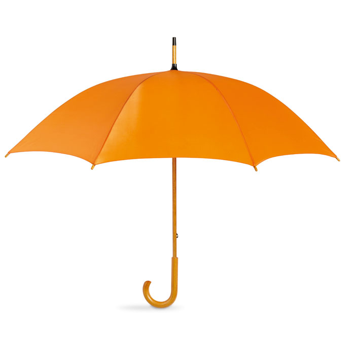 CALA - Parapluie avec poignée en bois - Orange