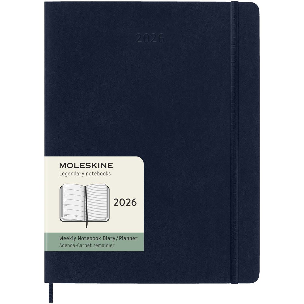 Agenda XL 12 mois Moleskine à couverture souple - Bleu saphir