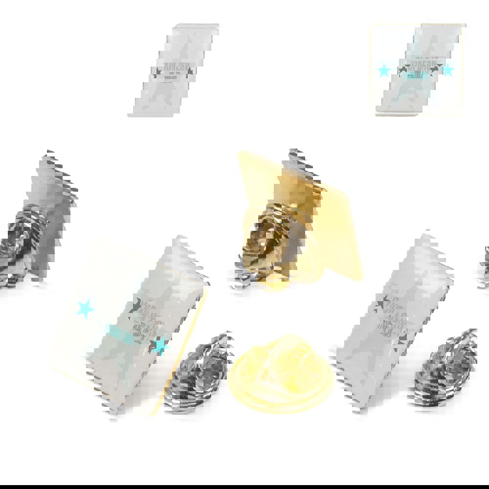 Badge metalen pin 15x15mm