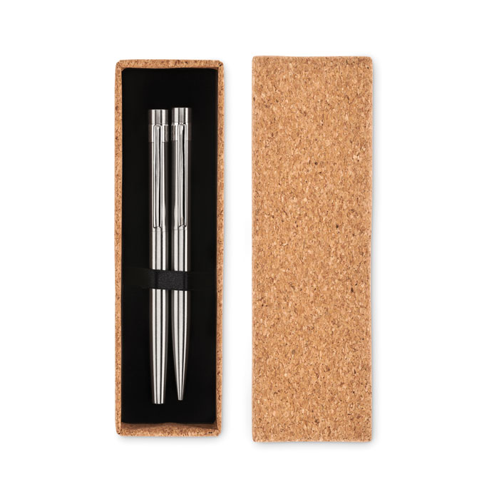 GRAZ SET - Stylos en acier inox. recyclé