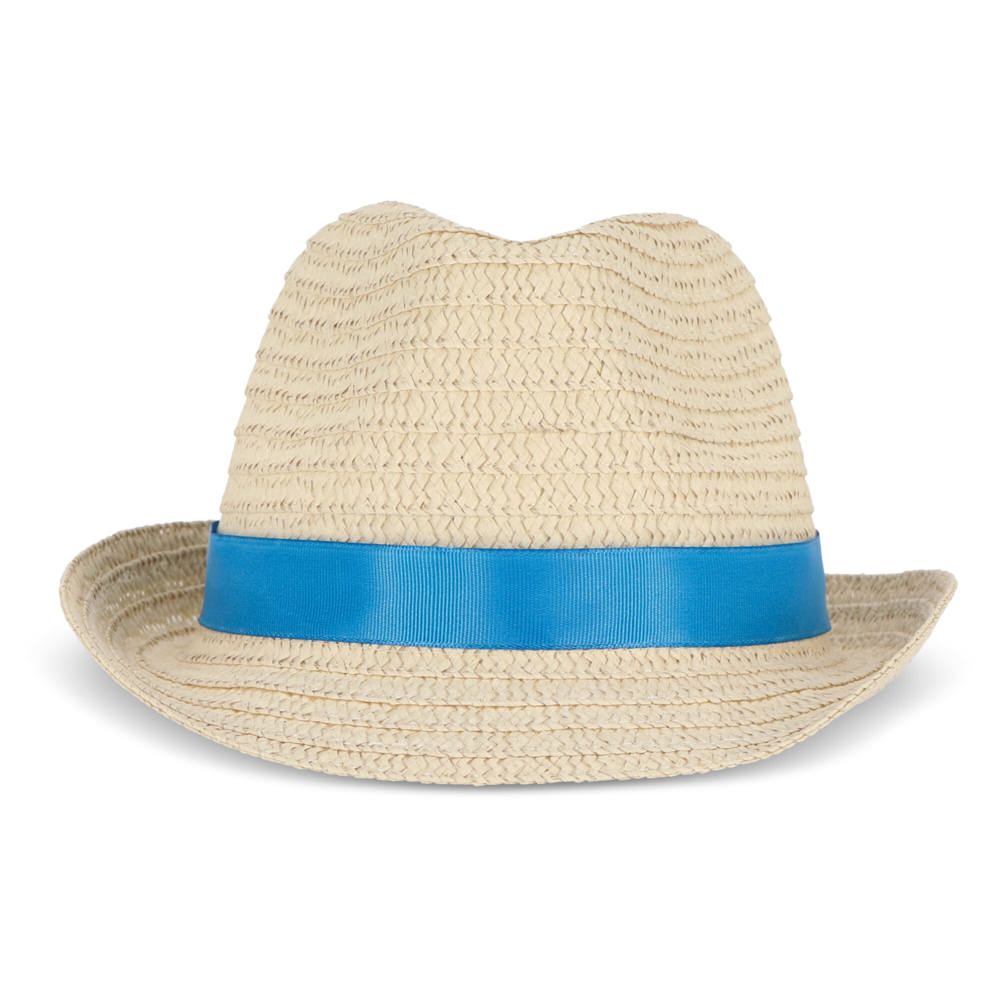 Chapeau de paille végétal avec bande colorée