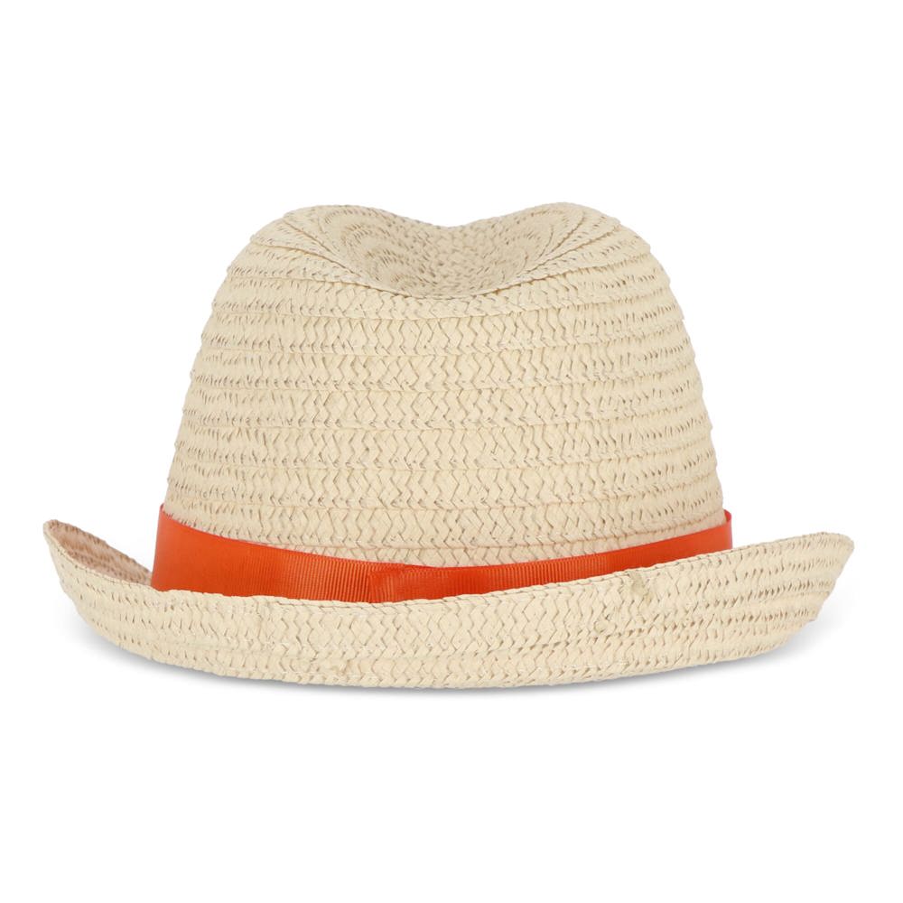 Chapeau de paille végétal avec bande colorée