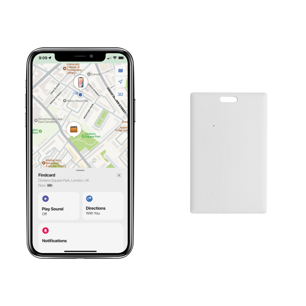 Carte de géolocalisation en plastique RCS Findcard