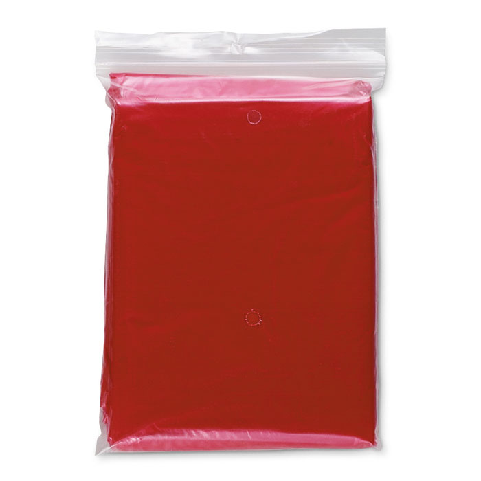 SPRINKLE - Opvouwbare poncho - rood