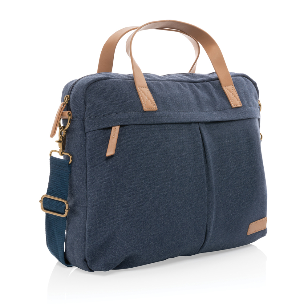 Impact AWARE™ 16 oz. recycled canvas laptoptas