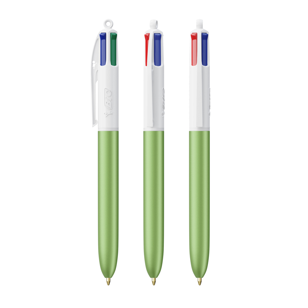 BIC® 4 Colours Glacé with Lanyard - Glacé vert - blanc