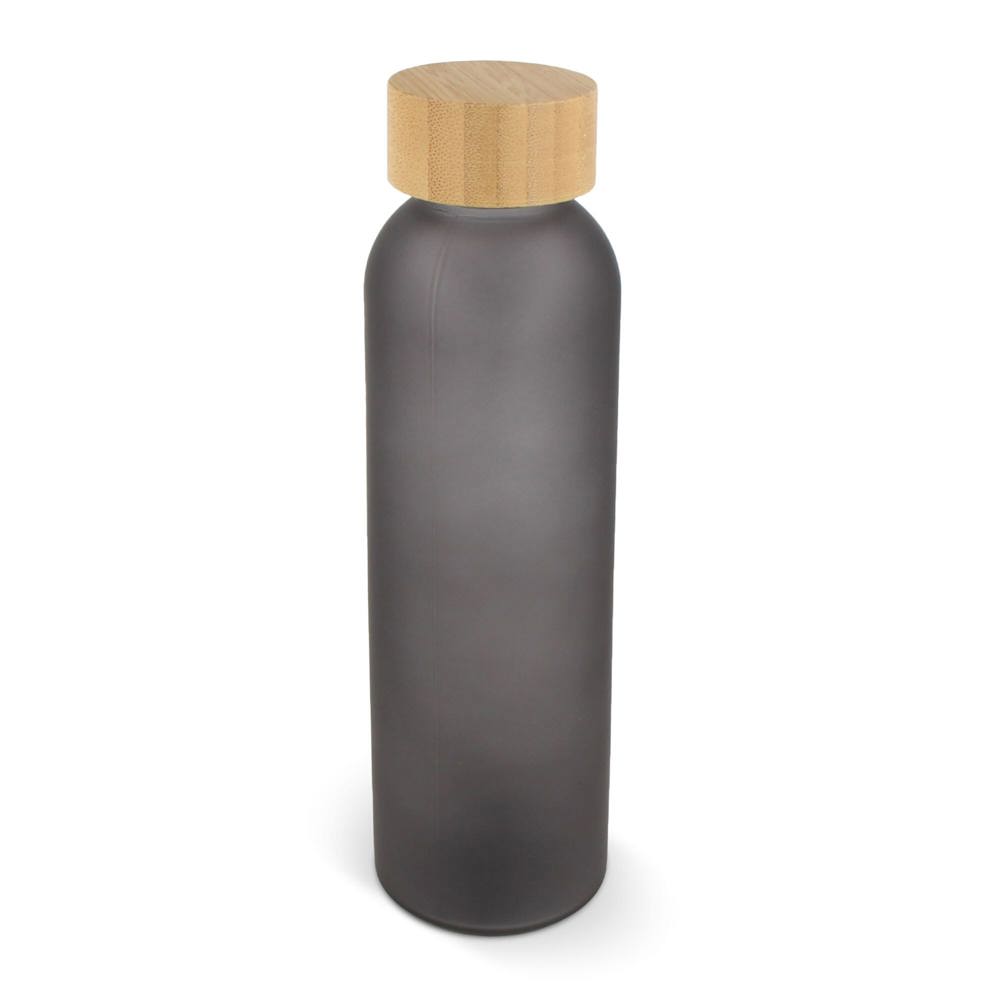 Bouteille d'eau verre &amp; bambou 500ml - Gris Fonce