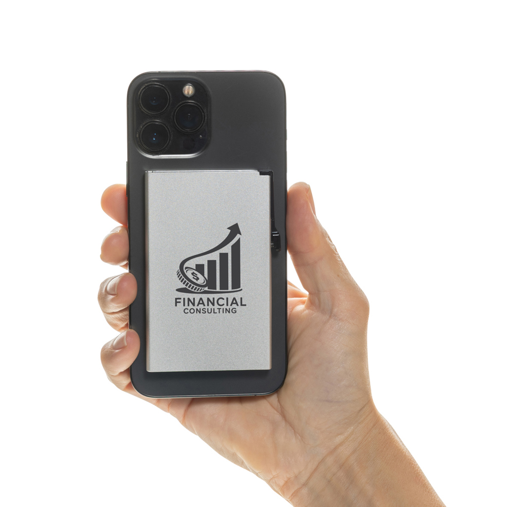 Porte-cartes magnétique pour téléphone en aluminium