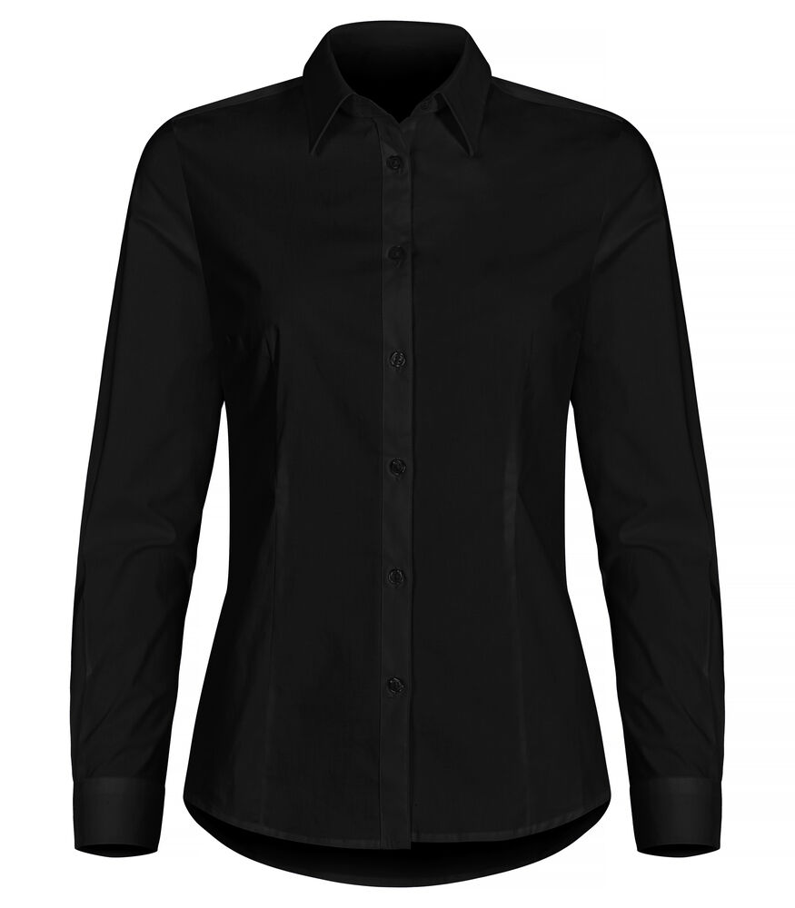 Clique - Stretch Shirt L/S Women - zwart