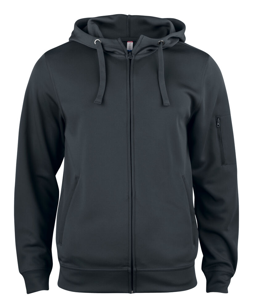 Clique - Basic Active Hoody Full Zip - Noir
