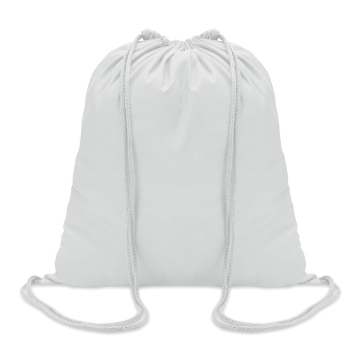 COLORED - Sac à cordon en coton - Blanc