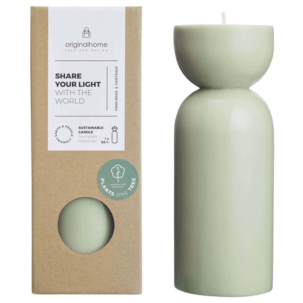 Bougie bio Originalhome de taille moyenne - Vert bruyère