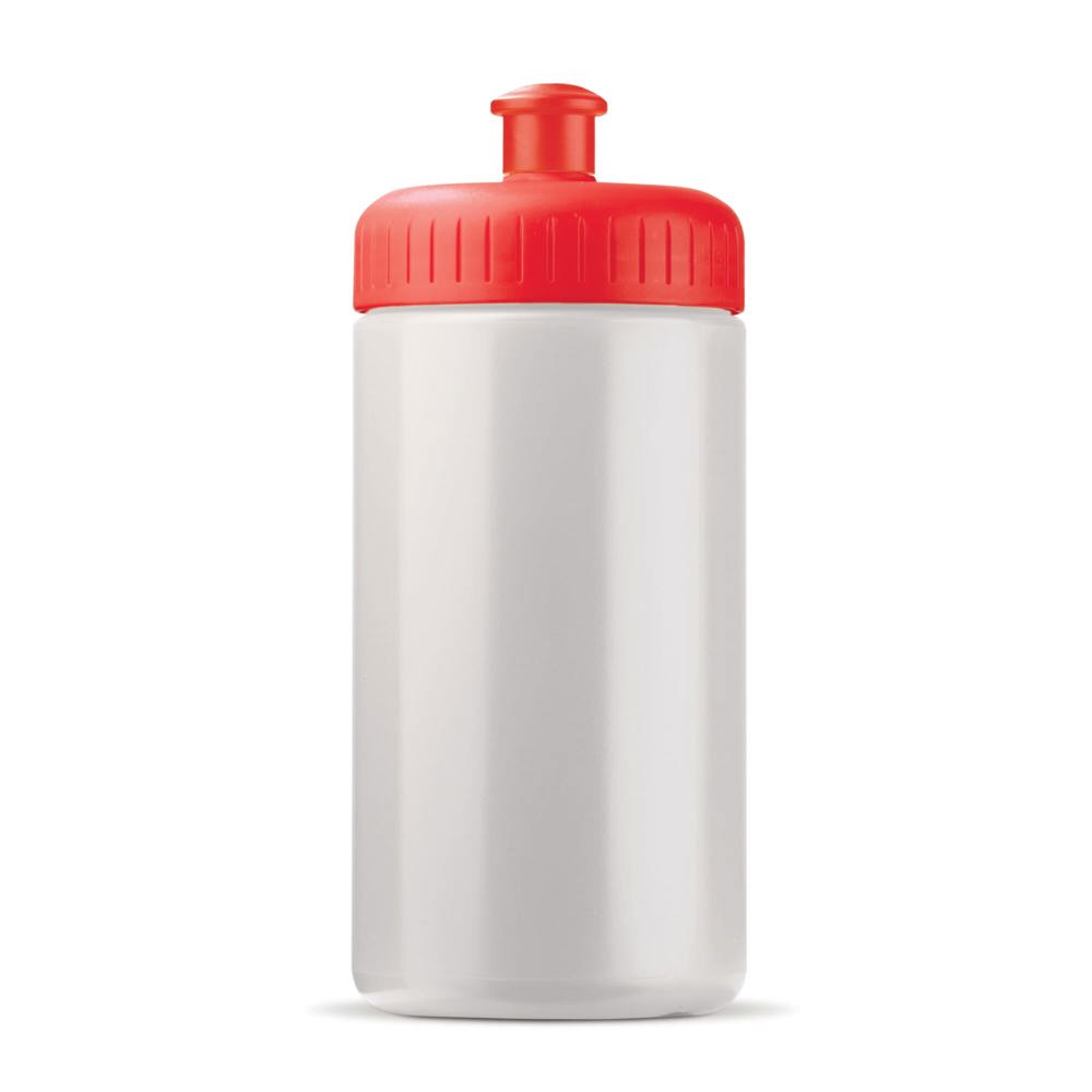 Bidon de sport Bio based 500ml basic - Blanc / Rouge
