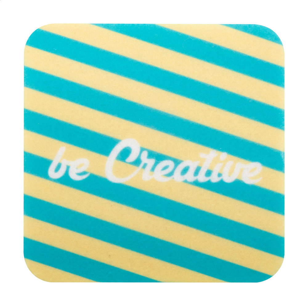 CreaFelt Drink - RPET-vilten onderzetter, - wit