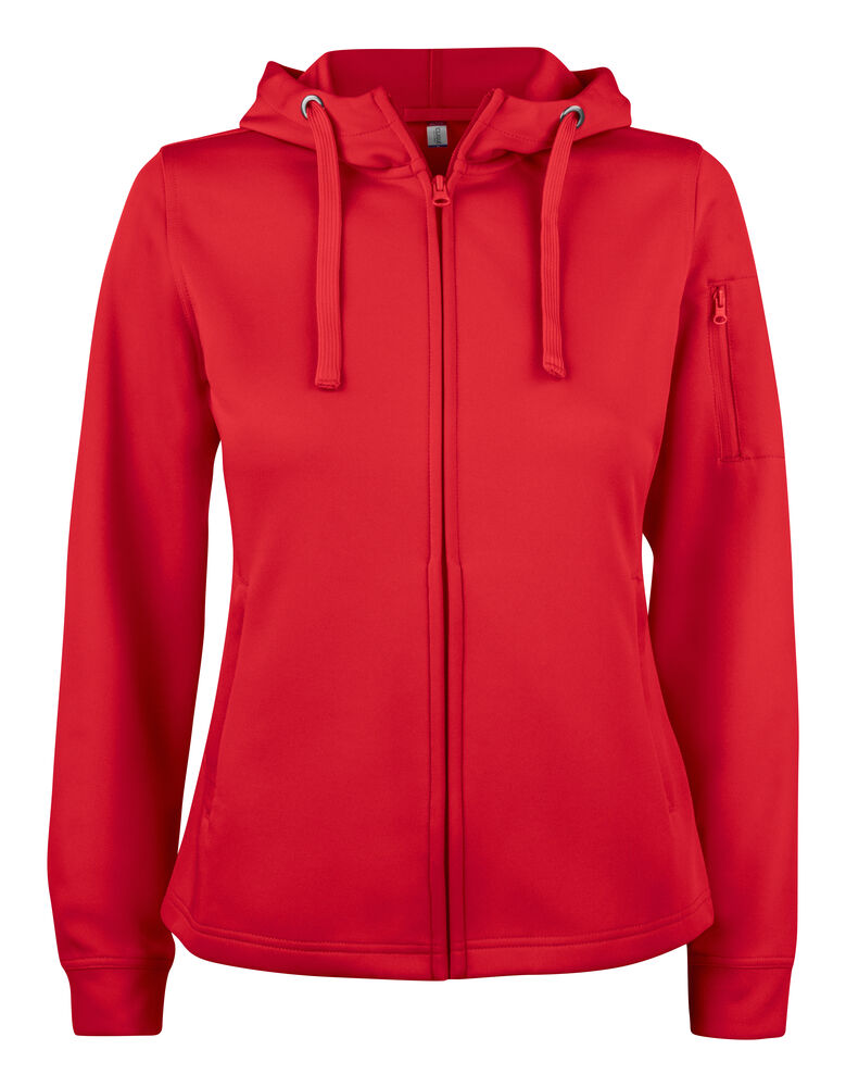 Clique - Basic Active Hoody Full Zip Women - Rouge