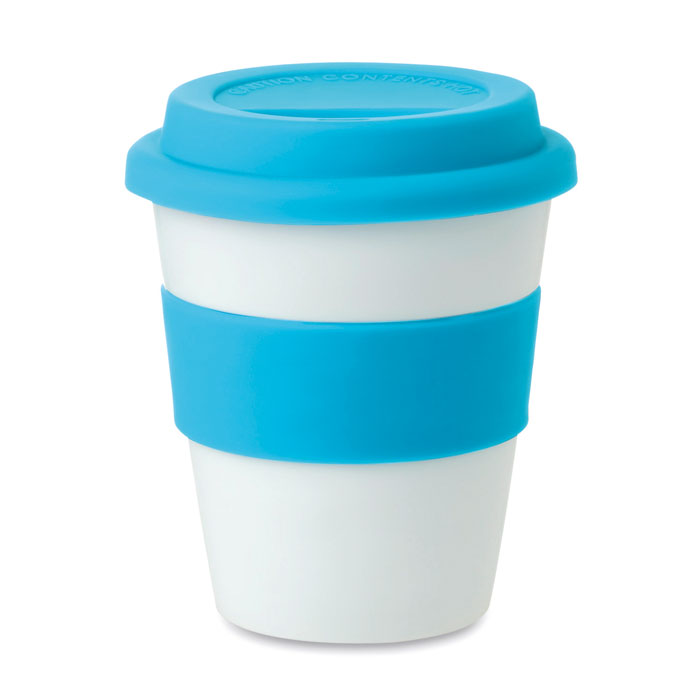 ASTORIA - Gobelet PP, couvercle silicone - Turquoise
