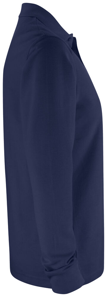 Clique - Basic Polo Pocket L/S Bleufoncé M