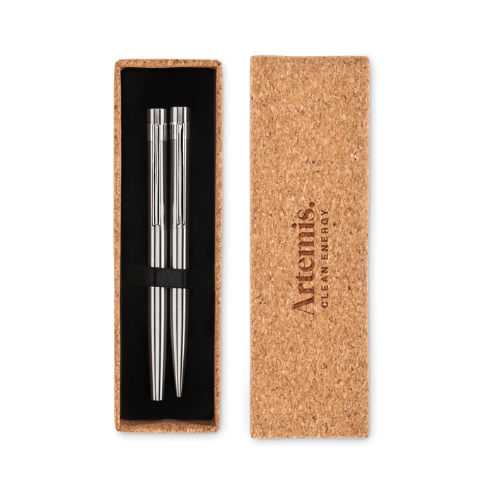 GRAZ SET - Stylos en acier inox. recyclé