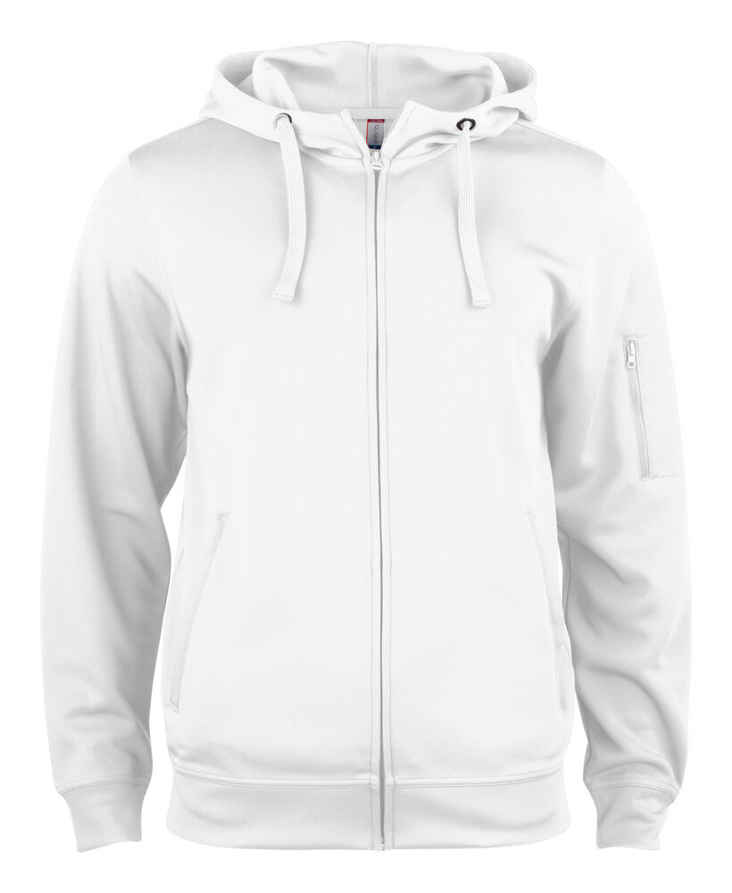Clique - Basic Active Hoody Full Zip - Blanc