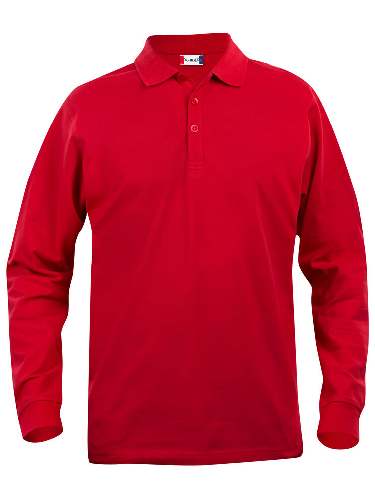 Clique - Basic Polo L/S Junior - Rouge