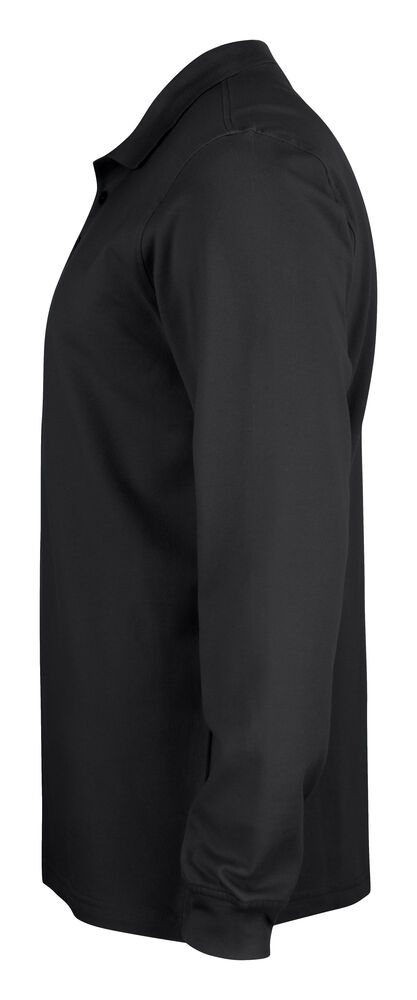 Clique - Basic Polo L/S Junior Noir 140