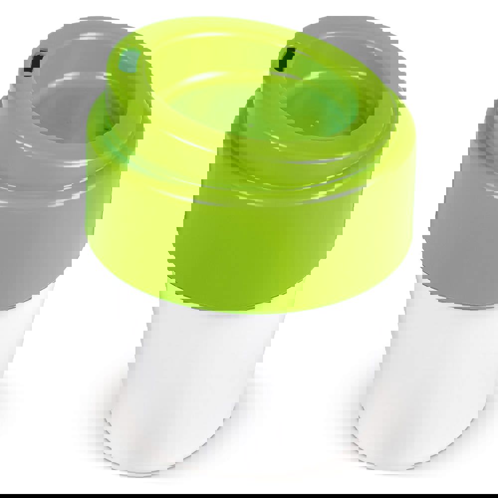 Koffiebeker Hot-but-cool met deksel 240ml - Wit / Lichtgroen