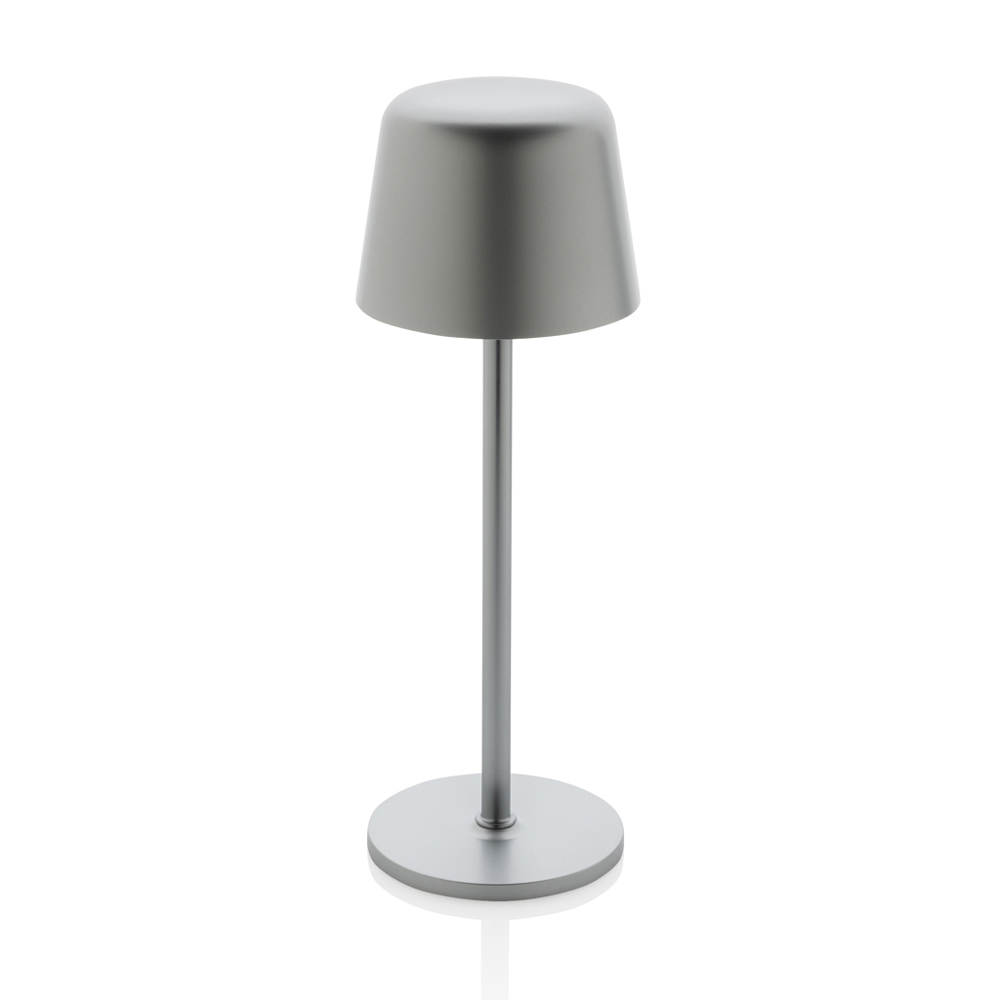 Lampe de table rechargeable par USB en plastique RCS Zenic - argent (± PMS 428)