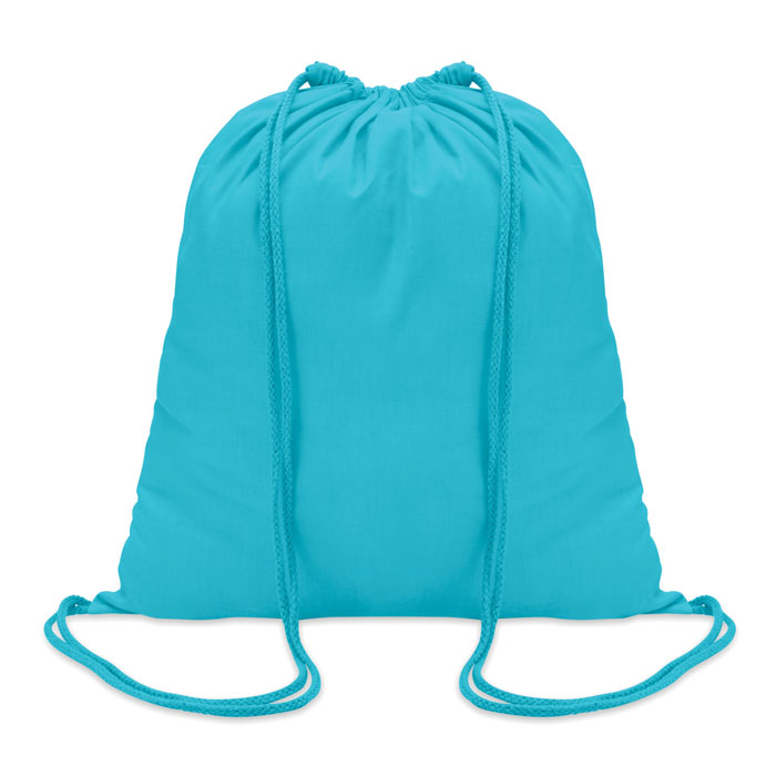 COLORED - Sac à cordon en coton - Turquoise
