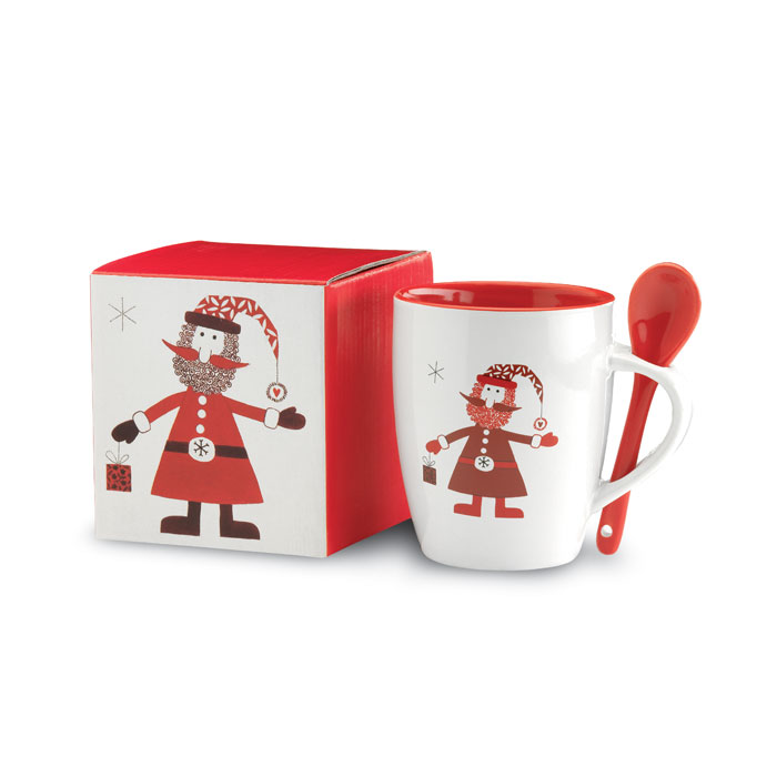 CLAUS - Kerstmok met lepel 250ml