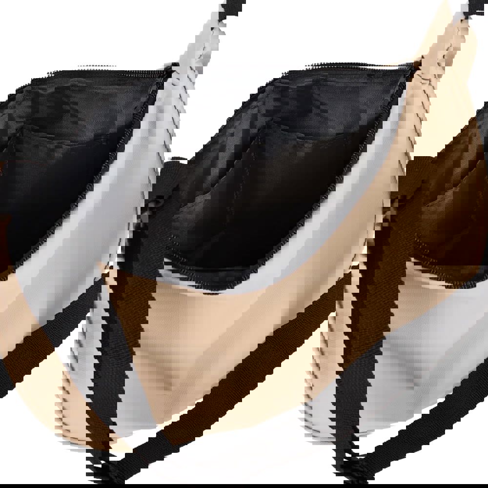 PU-gecoat R-PET 600D halve maan sling tas