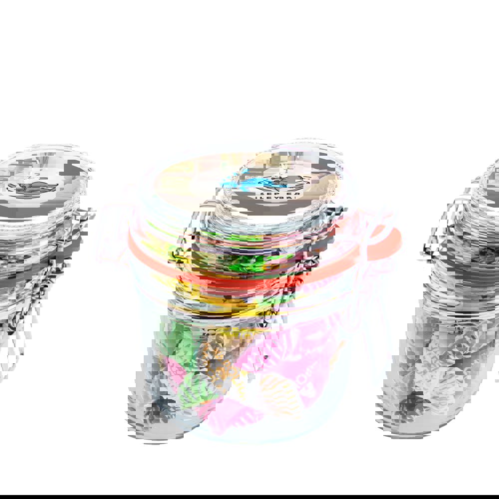 Weckpotje 0,25 liter, gevuld met snoep