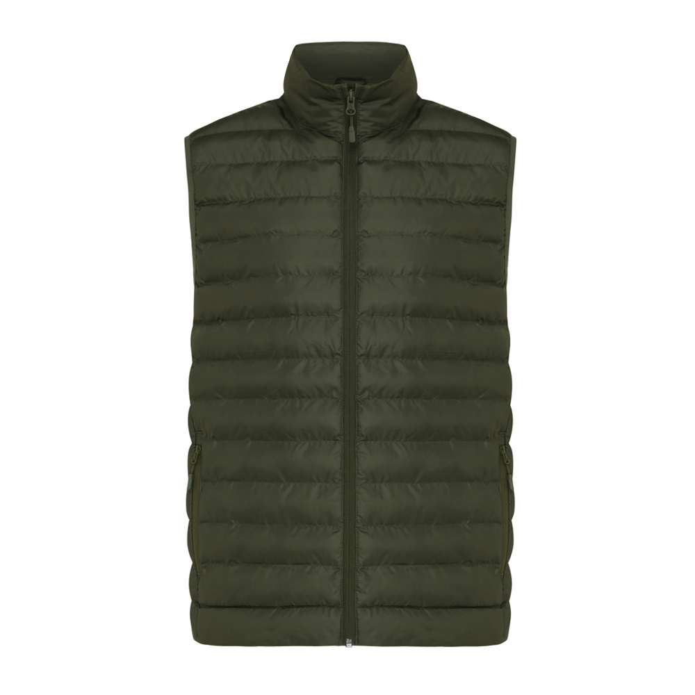 Bodywarmer homme en polyester recyclé IQONIQ Meru - kaki (± PMS 18-0523 TCX)