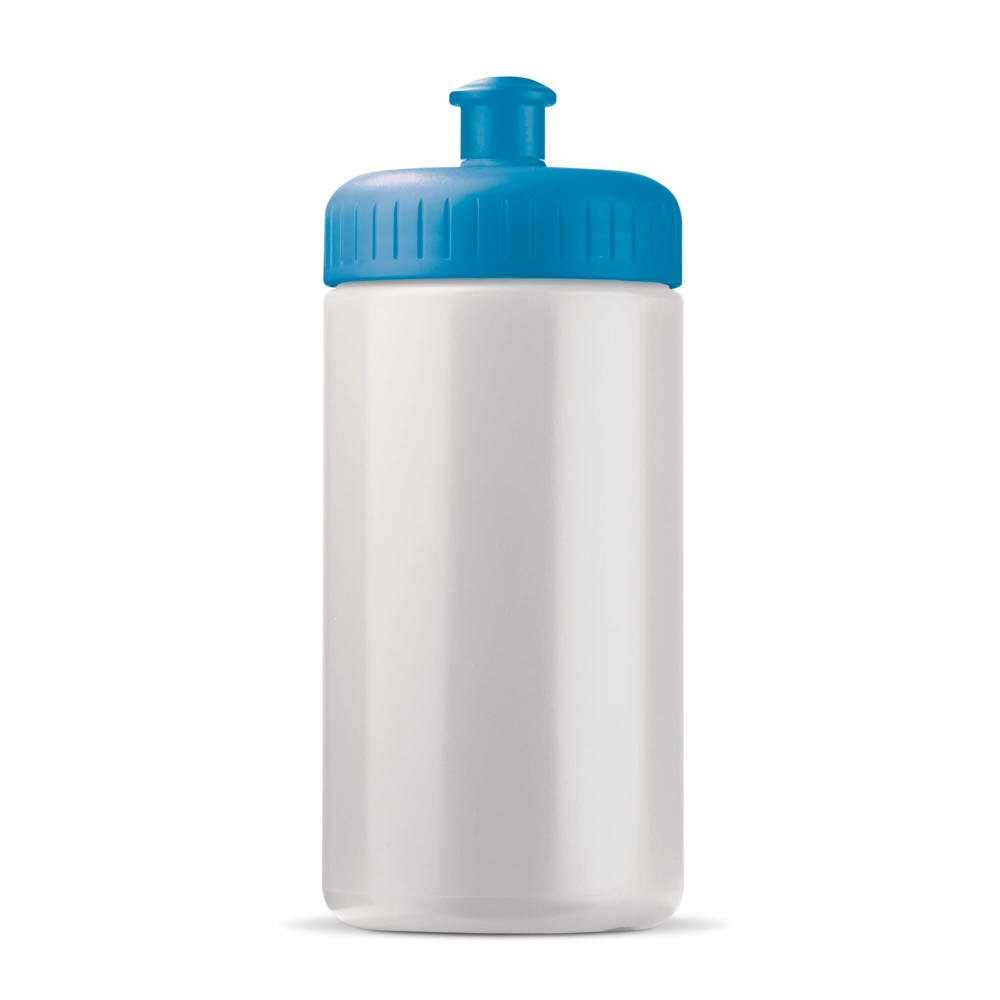 Bidon de sport Bio based 500ml basic - Blanc / Bleu clair