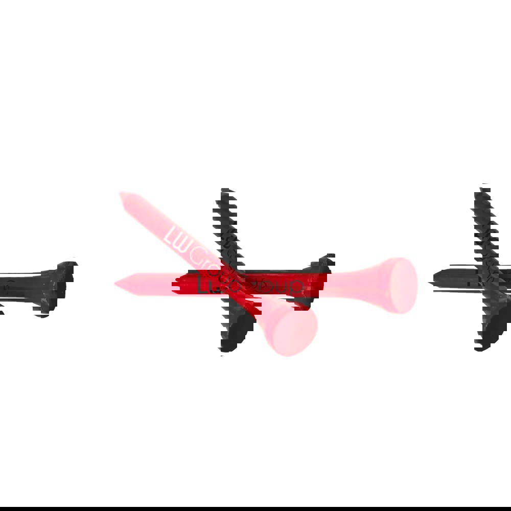 Bamboe houten tee 70 mm - rood