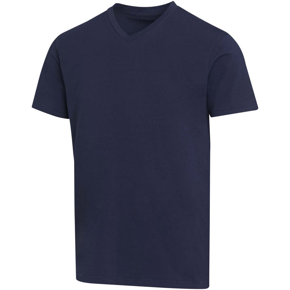 Balfour unisex OCS organisch 200 g/m² T-shirt met korte mouwen en V-hals - Marineblauw