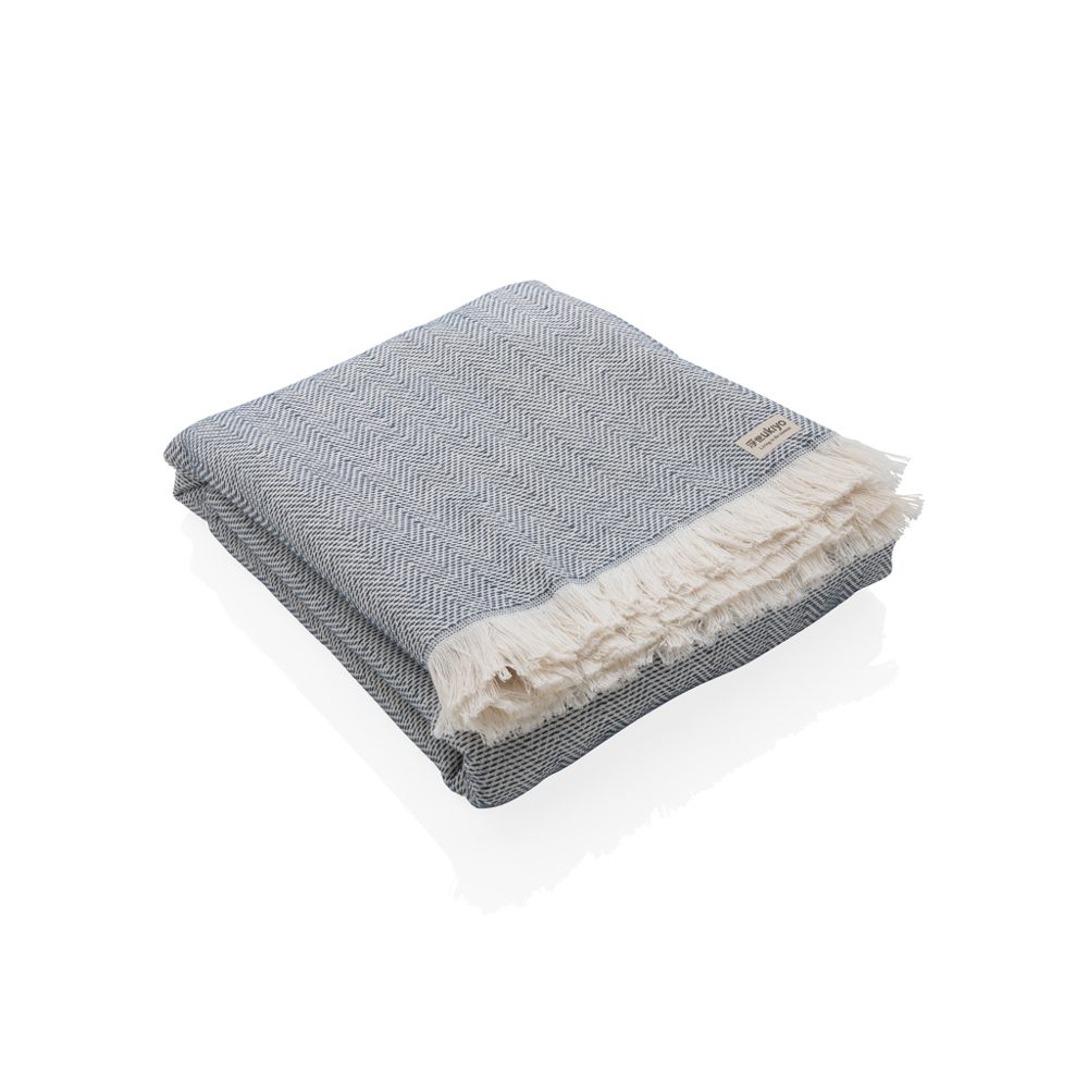 Serviette 4 Saisons Ukiyo Hisako AWARE™ Made in Europe - bleu marine (± PMS 539)