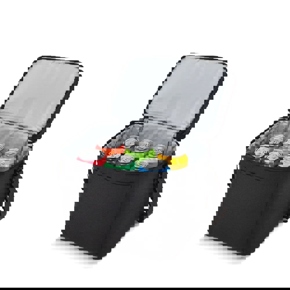 600D gerecycled PET koeltas met twee vakken 30 x 20 x 24 cm 12 L