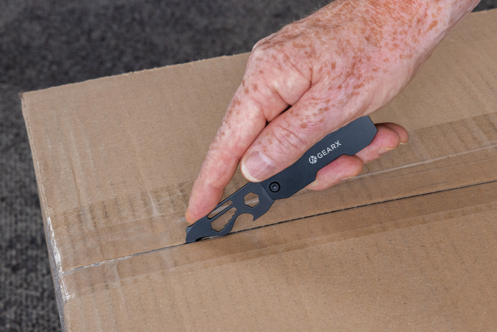 Gear X opvouwbare EDC-tool met karabijnhaak en pakket opener
