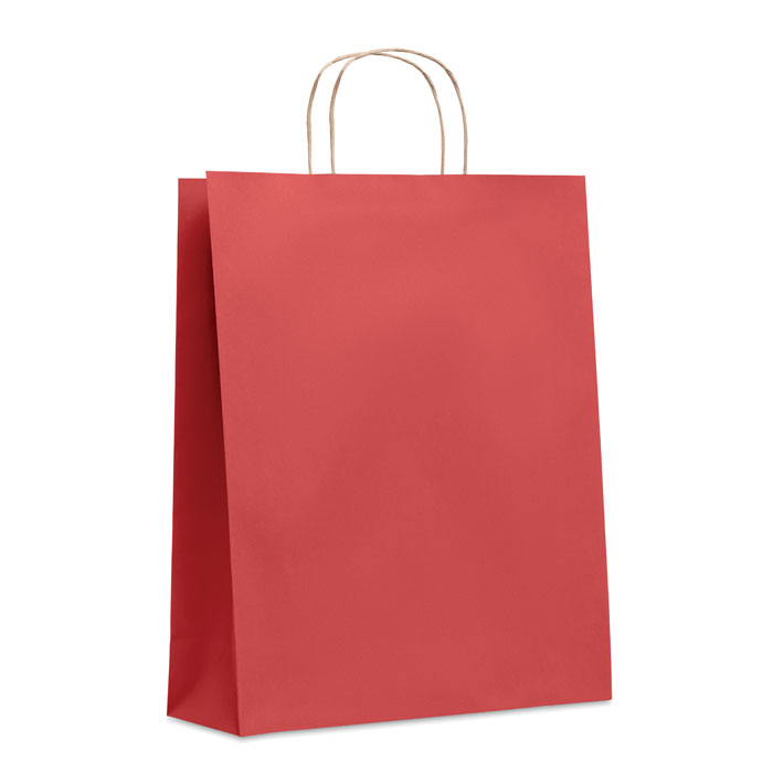PAPER TONE L - Grote papieren geschenktas - Rood