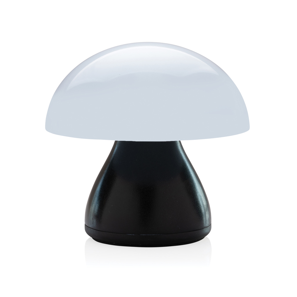 Luming RCS gerecycled plastic USB-oplaadbare tafellamp - zwart (± PMS Black)