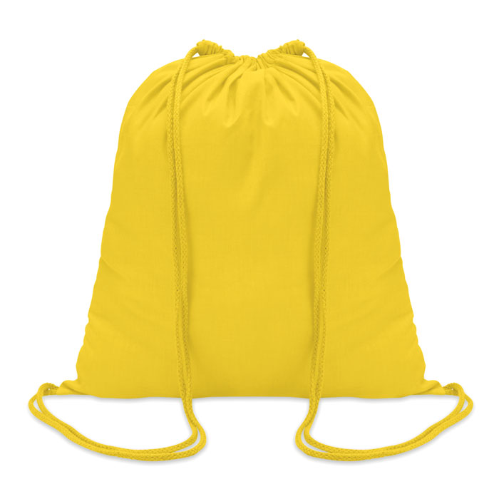 COLORED - Sac à cordon en coton - Jaune