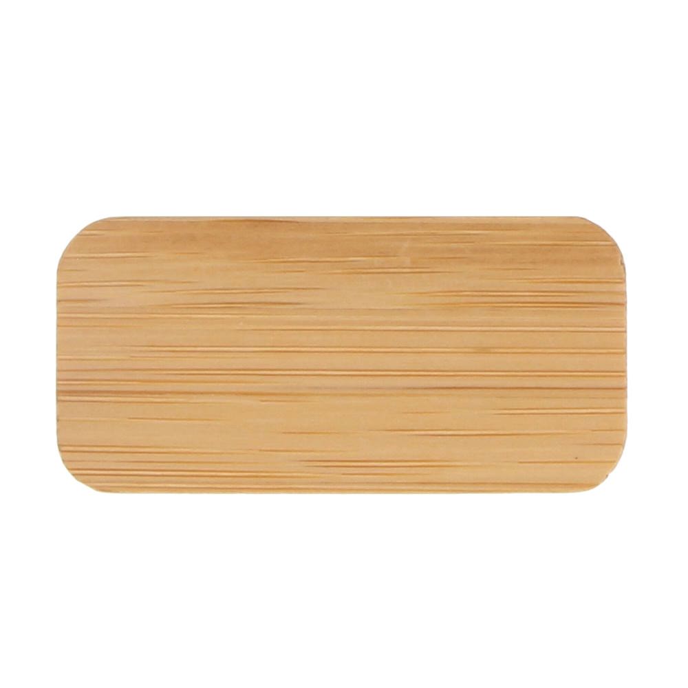 Badge nominatif en bambou avec épingle