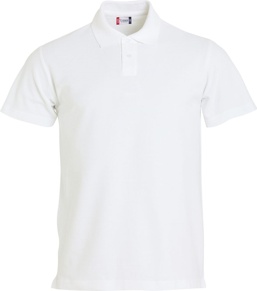 Clique - Basic Polo S/S Junior Wit 140