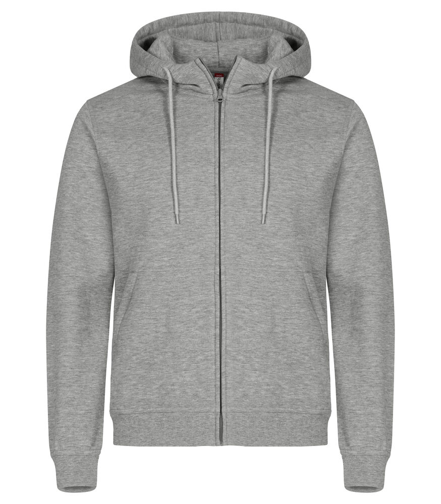 Clique - Miami Hoody Full Zip Grijsmelange 3XL