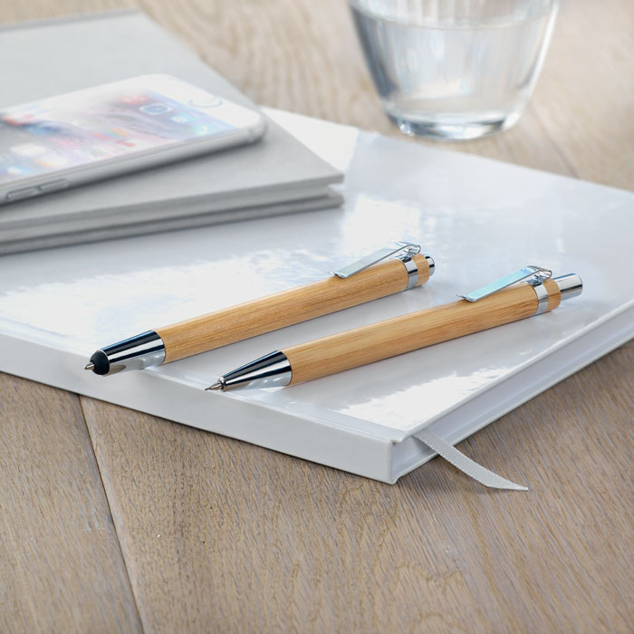 BAMBOOSET - Coffret stylo et crayon en bam