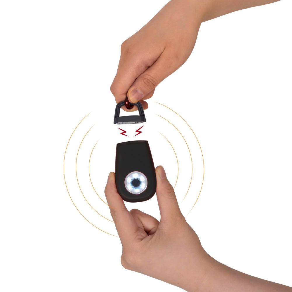 Alarme personnelle lampe à clé matériaux recyclés